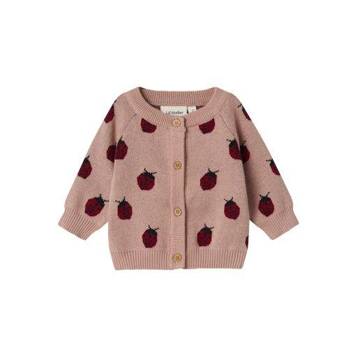 Strickjacke mit Marienkäfer-Print - Lil`Atelier
