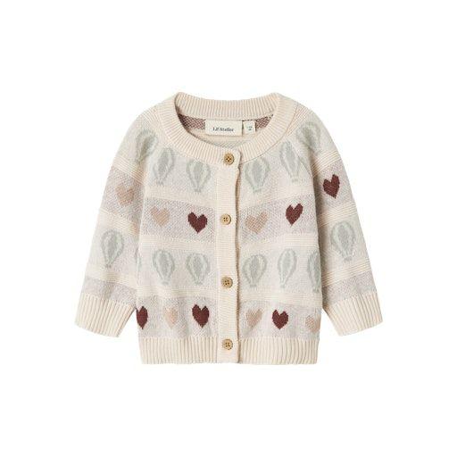 Lil’Atelier Cardigan – Jacquard Strickjacke aus Bio- & recycelter Baumwolle