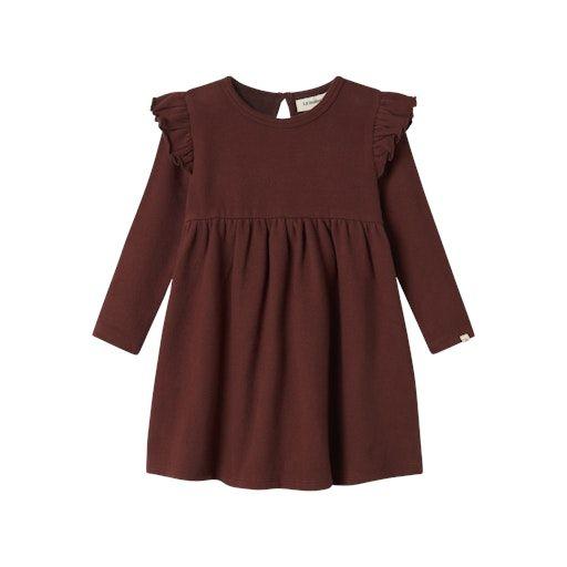 SALE I Lil’Atelier – Jersey Kleid aus Bio-Baumwolle mit Rüschen