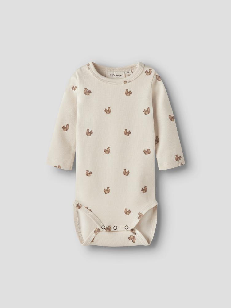 Lil’ Atelier BABY Langarm Body – Turtledove Squirrel - 2