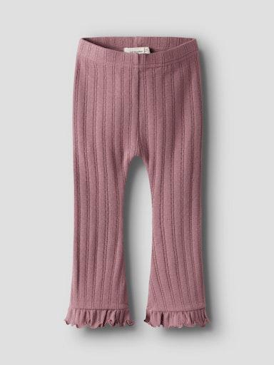Lil’ Atelier Jacquard Bootcut Leggings – Nostalgia Rose - 0
