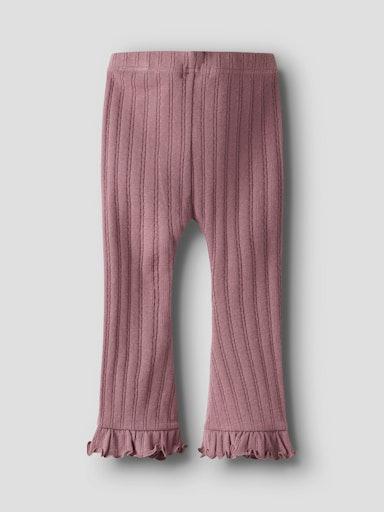 Lil’ Atelier Jacquard Bootcut Leggings – Nostalgia Rose - 3