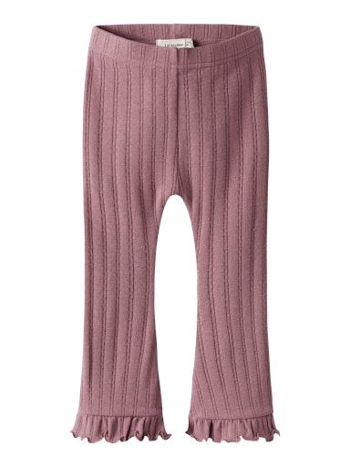 Lil’ Atelier Jacquard Bootcut Leggings – Nostalgia Rose - 2