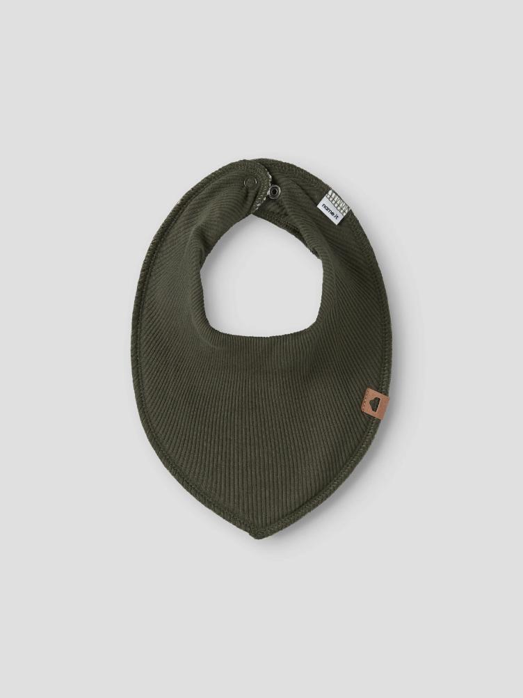 NAME IT Baby Scarf Bib – Olive Night - 1