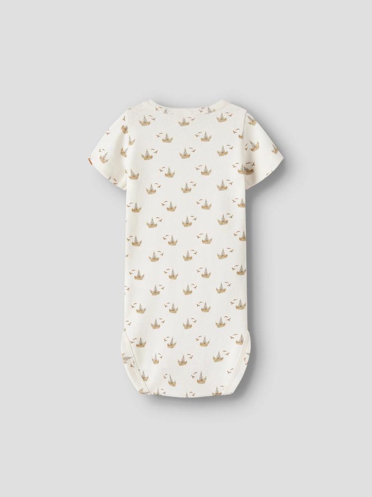 Lil’ Atelier BABY Kurzarm Body – Coconut Milk BOAT - 3