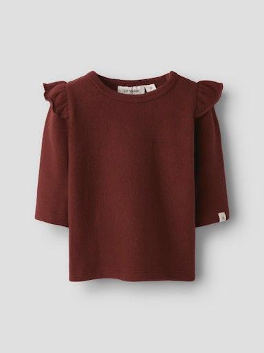 SALE I Langarmshirt Slim Fit – aus Bio-Baumwolle mit Rüschen - 2