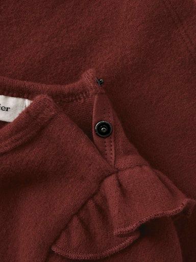 SALE I Langarmshirt Slim Fit – aus Bio-Baumwolle mit Rüschen - 3