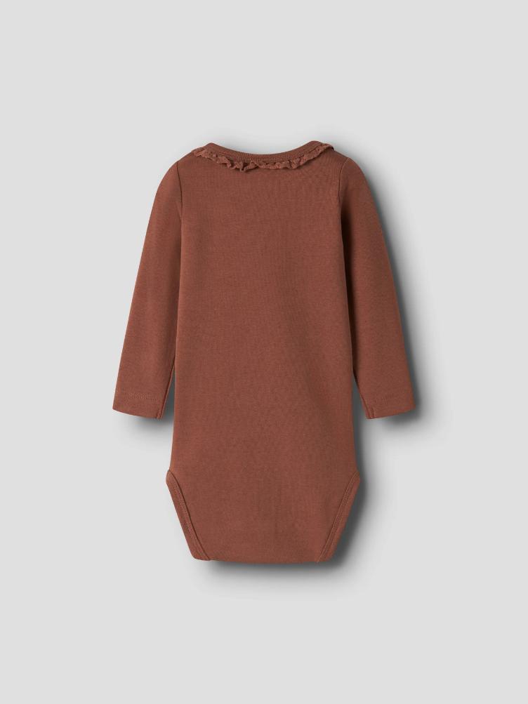 Lil’ Atelier BABY Langarm Body – Red Maple Syrup - 1