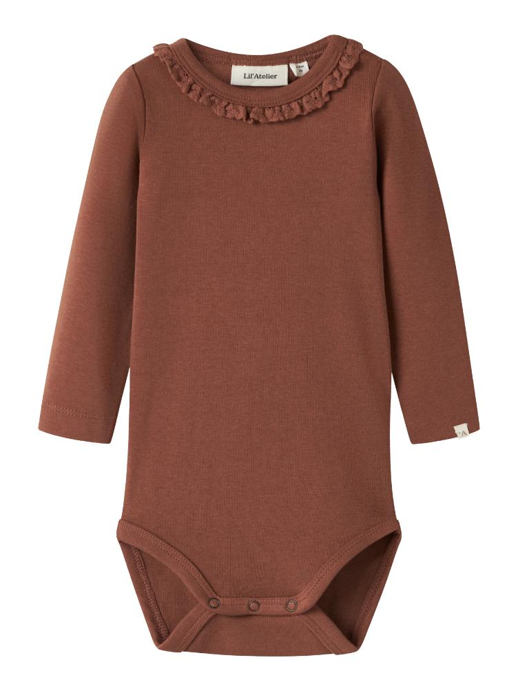 Lil’ Atelier BABY Langarm Body – Red Maple Syrup - 2