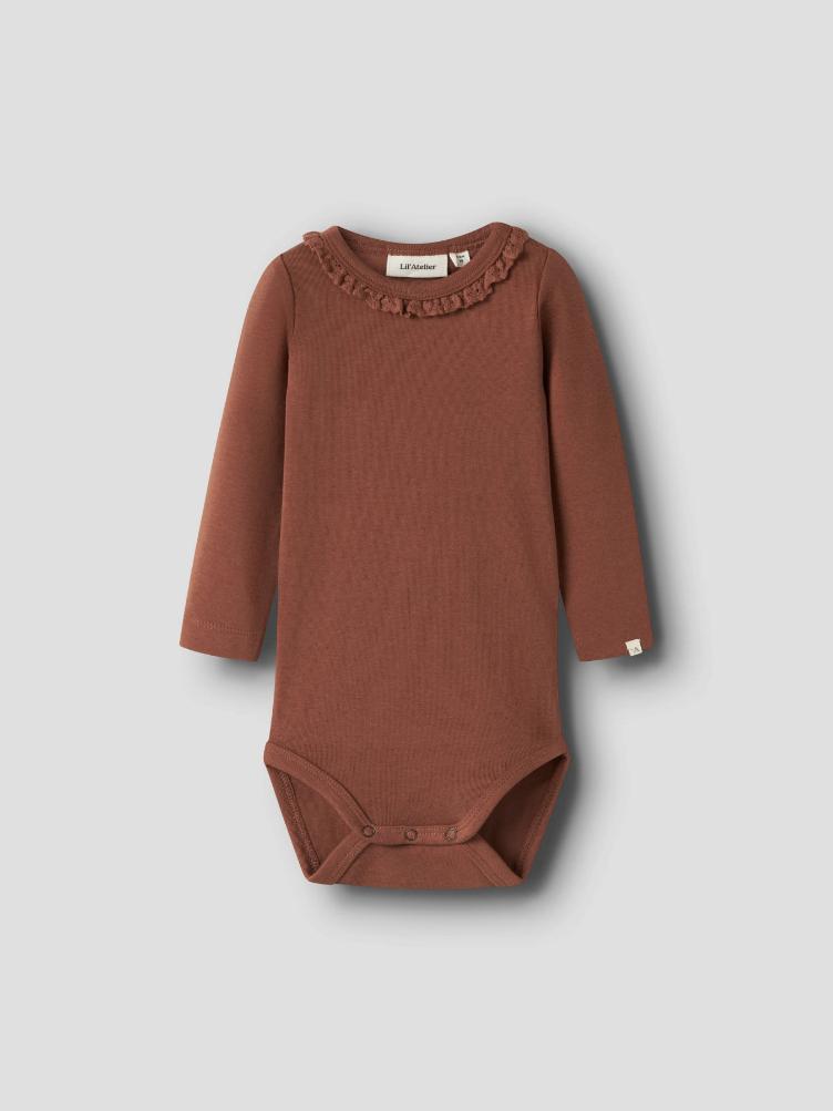 Lil’ Atelier BABY Langarm Body – Red Maple Syrup - 3