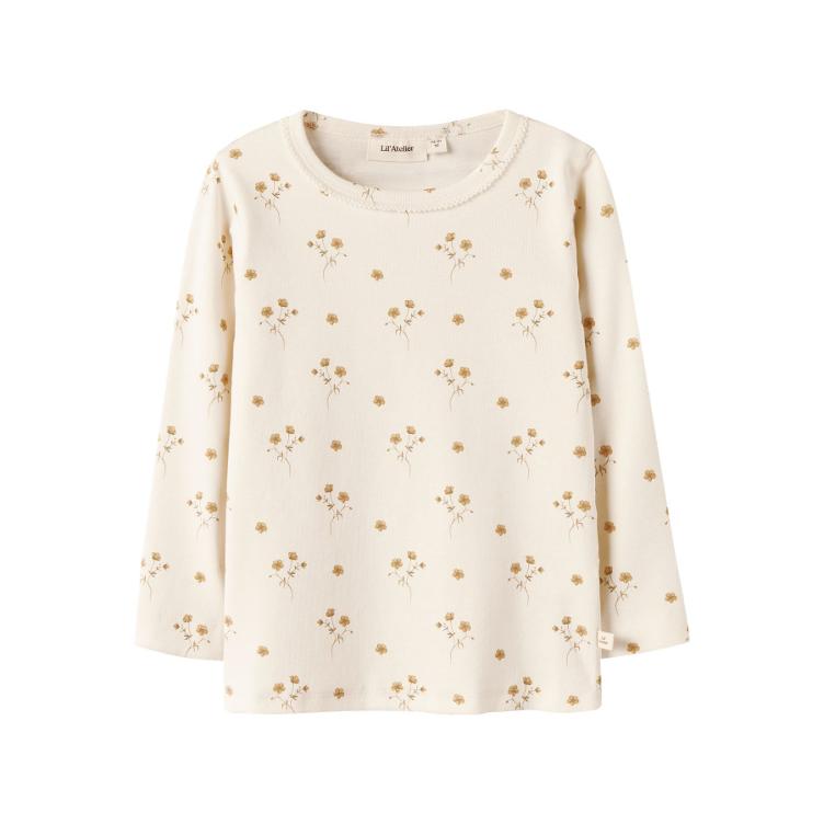 Langarm Top aus Bio-Baumwolle & TENCEL™ – Ripp-Jersey, Slim Fit Lil’ Atelier