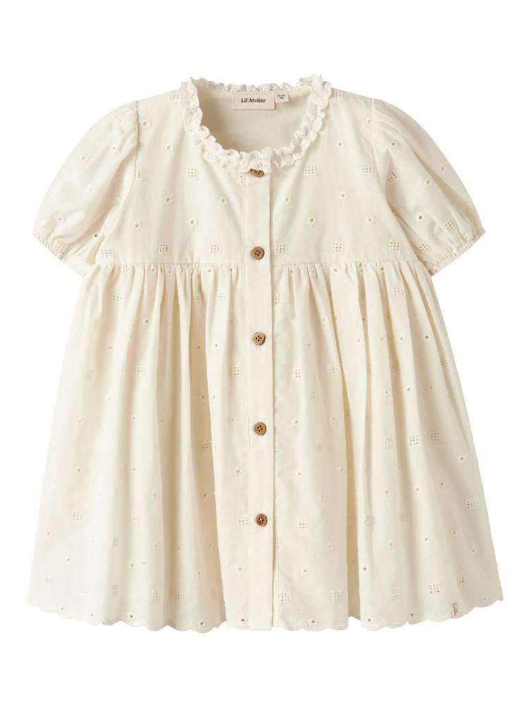 Lil’ Atelier Kinder Kleid Flores – Coconut Milk - 0