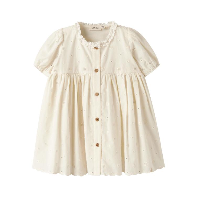 Lil’ Atelier Kinder Kleid Flores – Coconut Milk