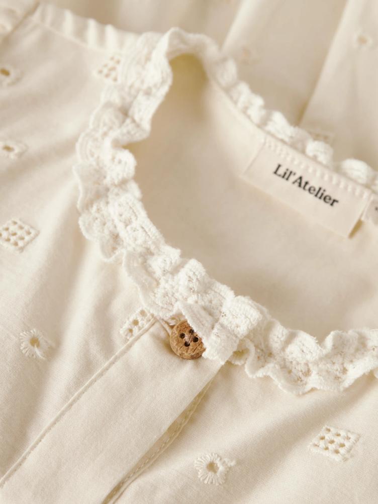 Lil’ Atelier Kinder Kleid Flores – Coconut Milk - 4