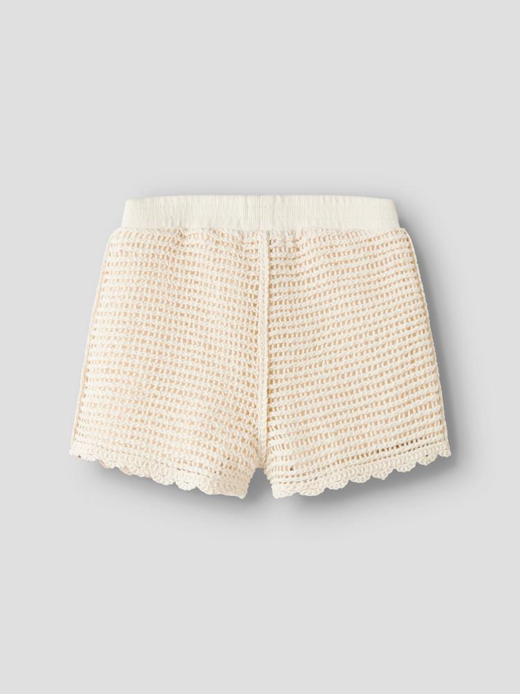 Lil’ Atelier Flora Knit Shorts – Coconut Milk - 3