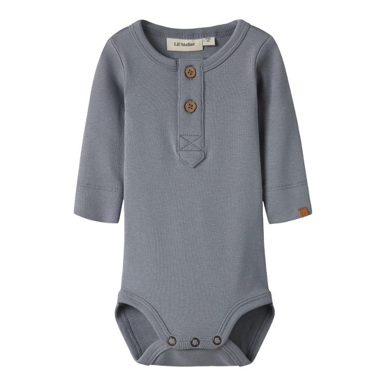 Name it – Langarm Body aus Bio-Baumwolle & TENCEL™ (Ripp-Jersey) mit Grandad-Kragen