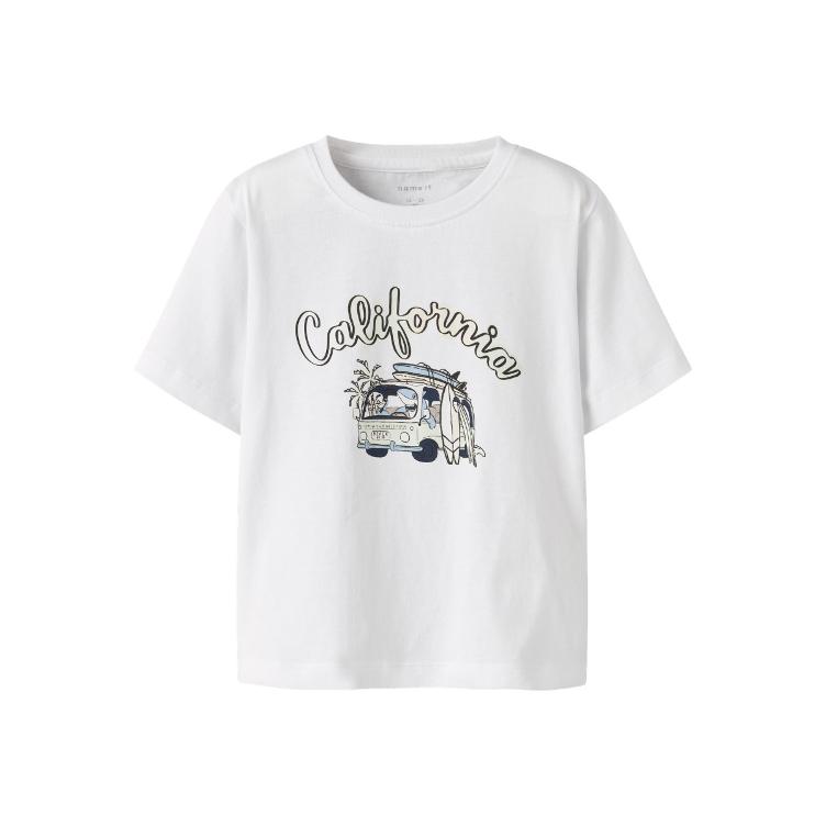 Name It Kinder T-Shirt mit UV-Print – Bright White