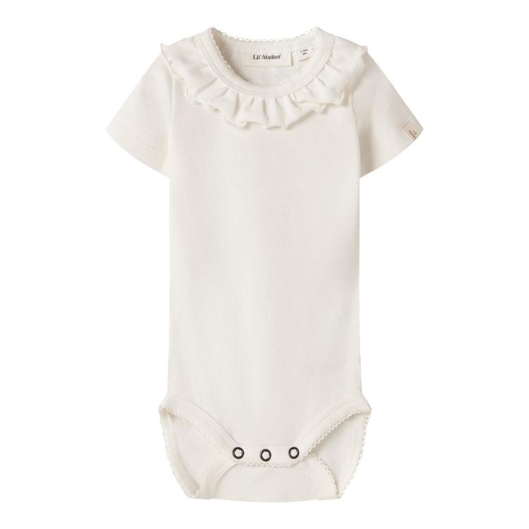Lil’ Atelier BABY Kurzarm Body – Coconut Milk