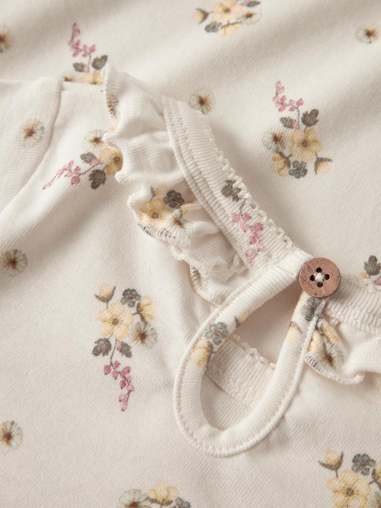 Lil’ Atelier Mädchen Top Gayo – Coconut Milk Flower - 0