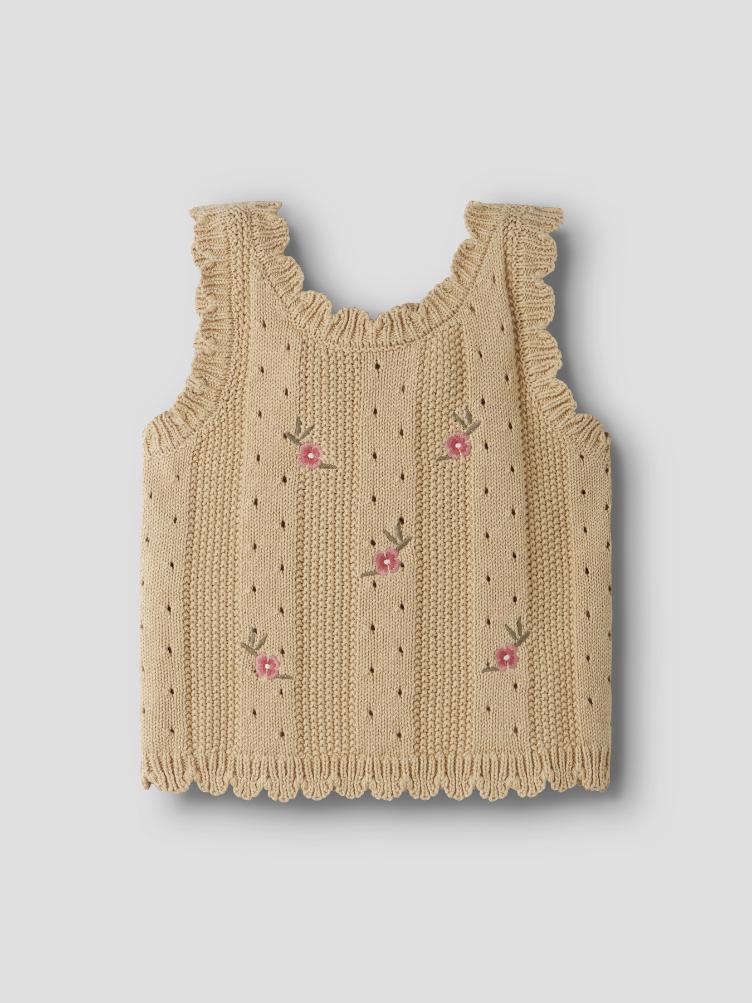 Lil’ Atelier Mädchen Strick Top Halyn – Mojave Desert - 0