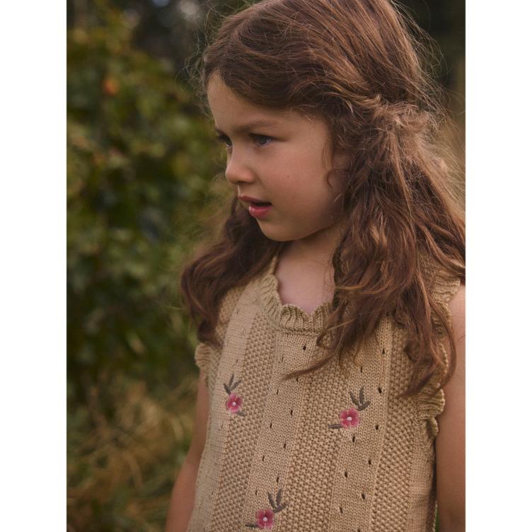 SALE I Lil’ Atelier Mädchen Strick Top Halyn – Mojave Desert