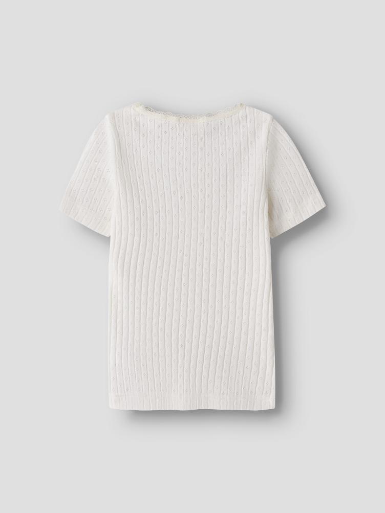 Lil’ Atelier Mädchen T-Shirt Haldis – Coconut Milk - 1