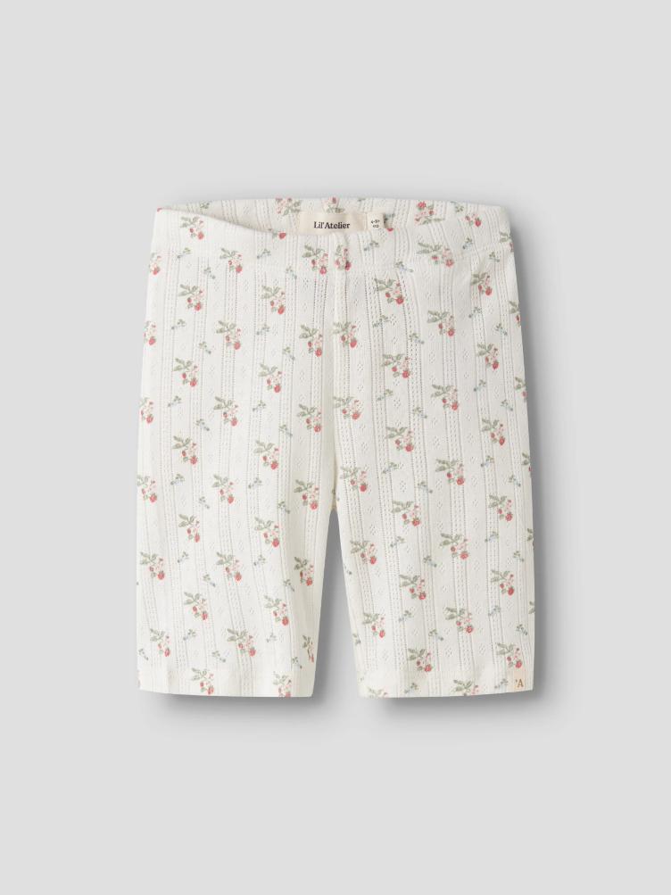 Lil’ Atelier MINI Biker Shorts – Coconut Milk Strawberry - 3