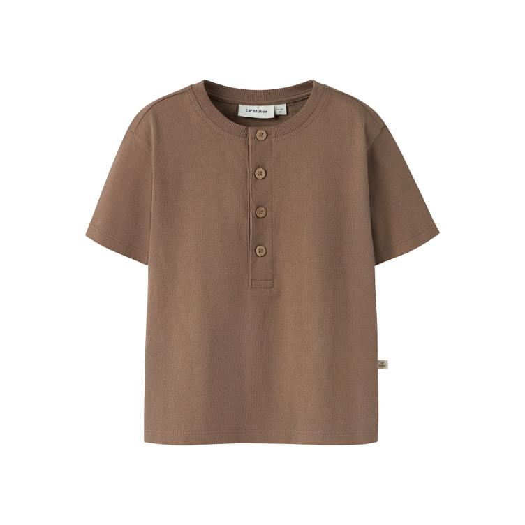 Lil’ Atelier MINI Kurzarm Top – Coca Mocha