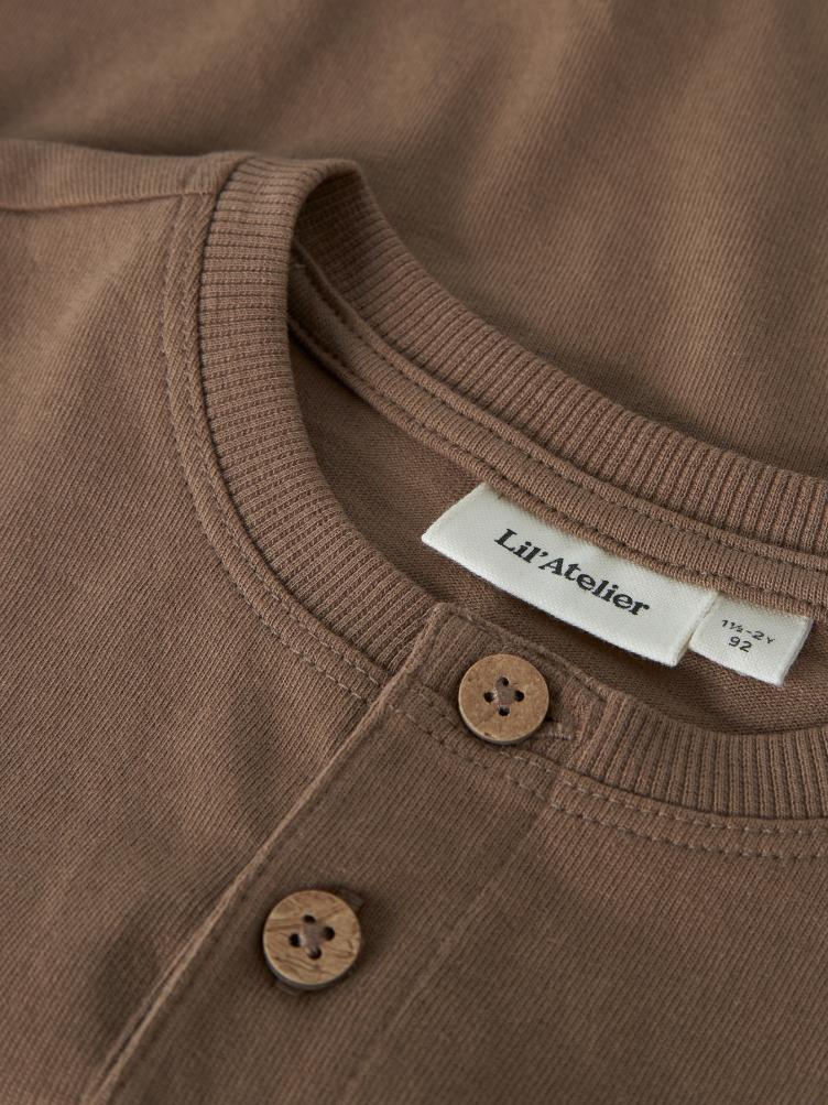 Lil’ Atelier MINI Kurzarm Top – Coca Mocha - 2