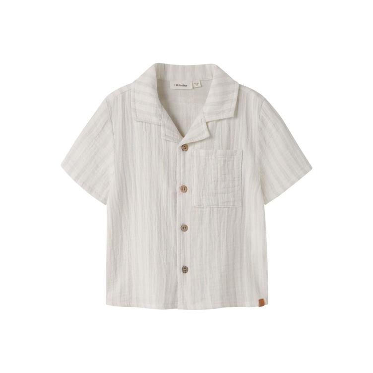 Lil’ Atelier Jungen Hemd Hagi – Coconut Milk Dusty Blue