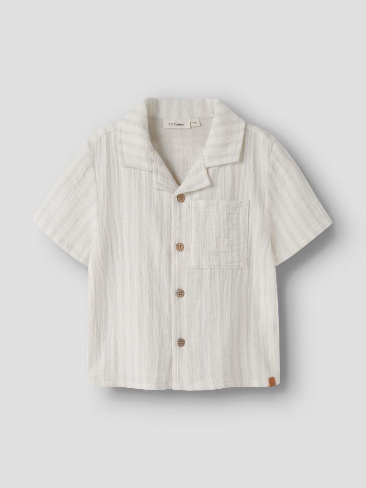 Lil’ Atelier Jungen Hemd Hagi – Coconut Milk Dusty Blue - 1