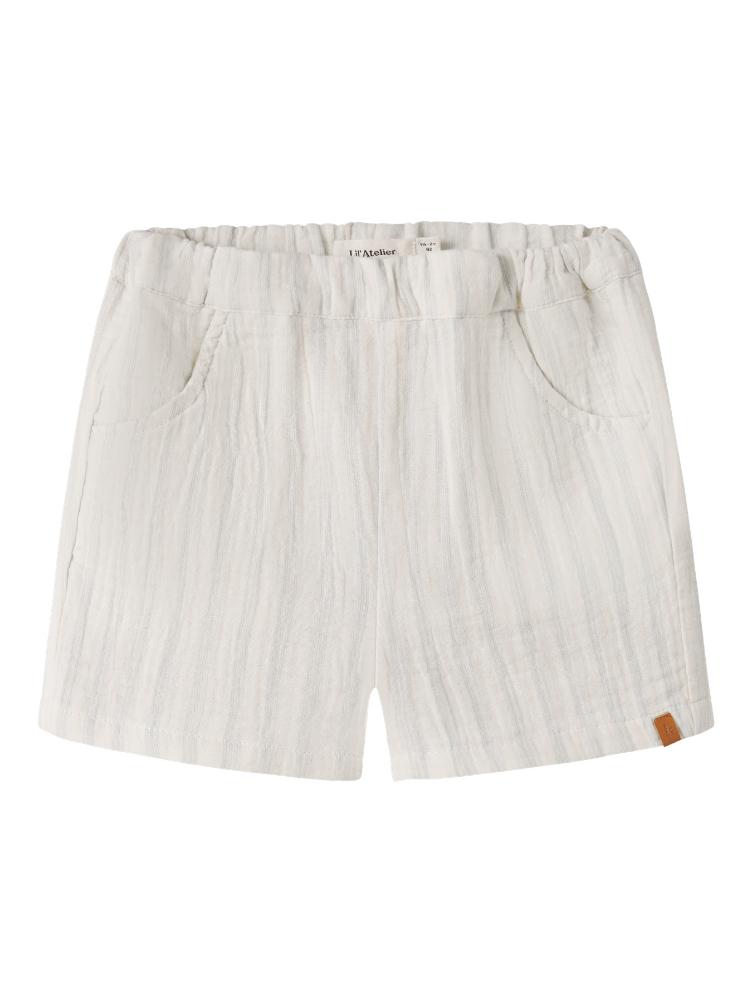 Lil’ Atelier Jungen Shorts Hagi – Coconut Milk Dusty Blue - 1