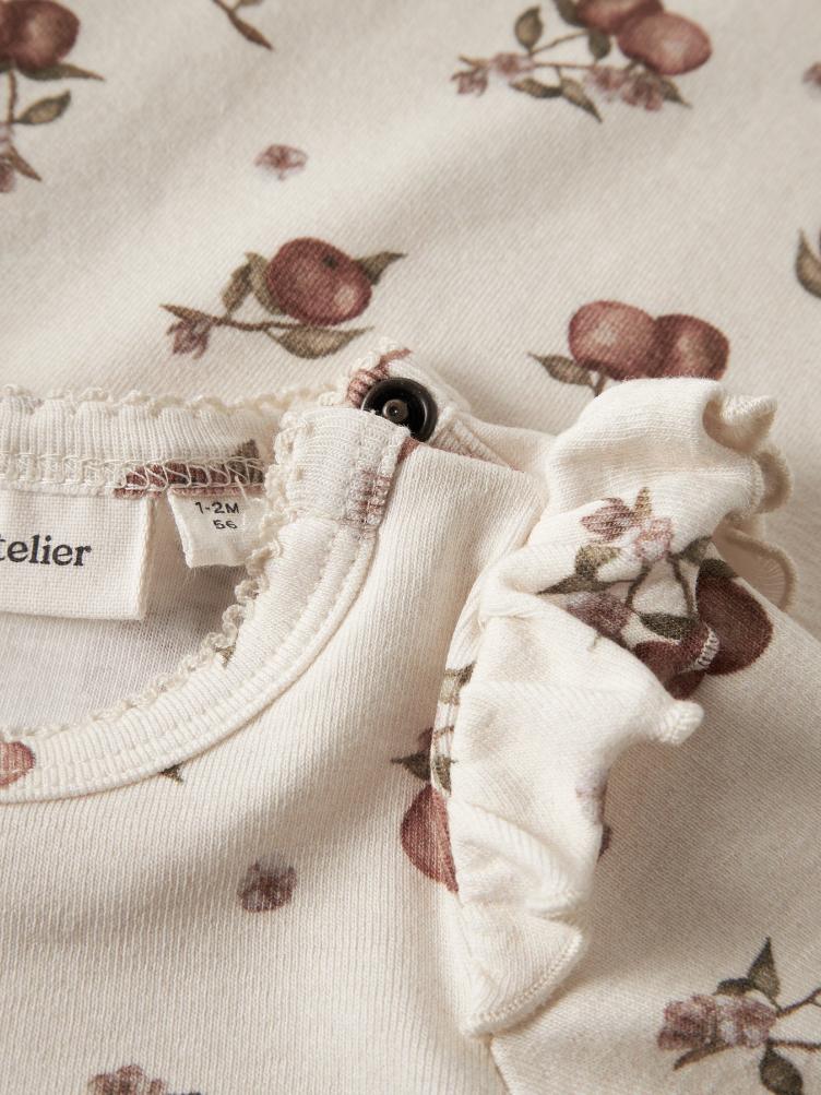 Lil’ Atelier BABY Langarm Body – Turtledove Apple - 5