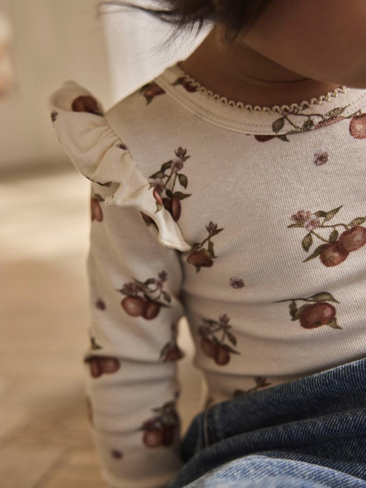 Lil’ Atelier BABY Langarm Body – Turtledove Apple - 3