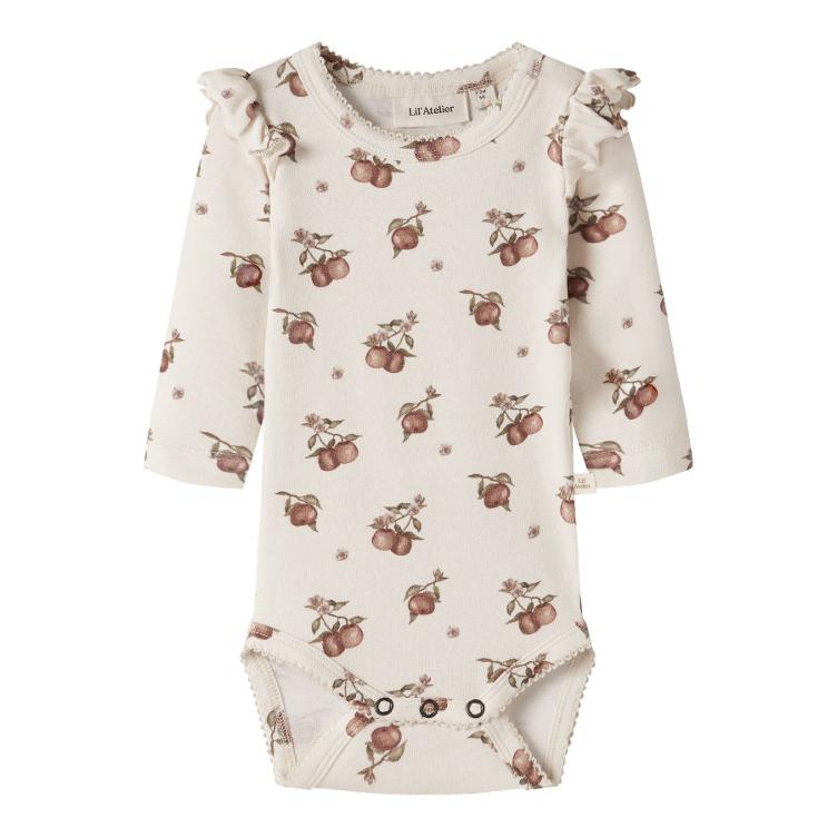 Lil’ Atelier BABY Langarm Body – Turtledove Apple