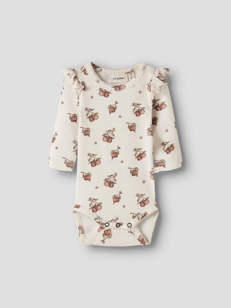 Lil’ Atelier BABY Langarm Body – Turtledove Apple - 1