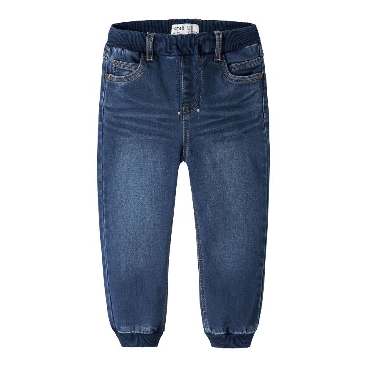 NAME IT Baggy Fleece Jeans – Dark Blue Denim