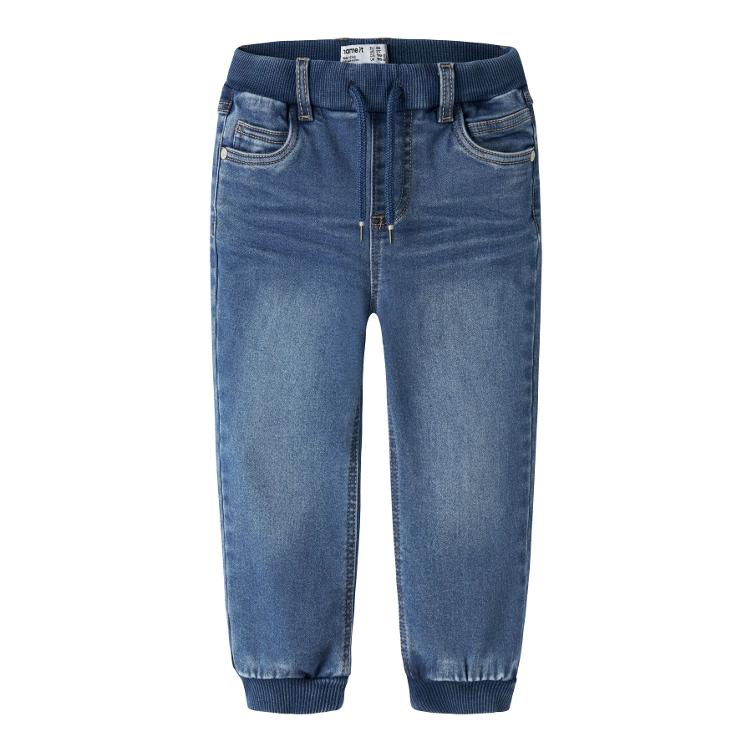 NAME IT Baggy Fleece Jeans – Medium Blue Denim