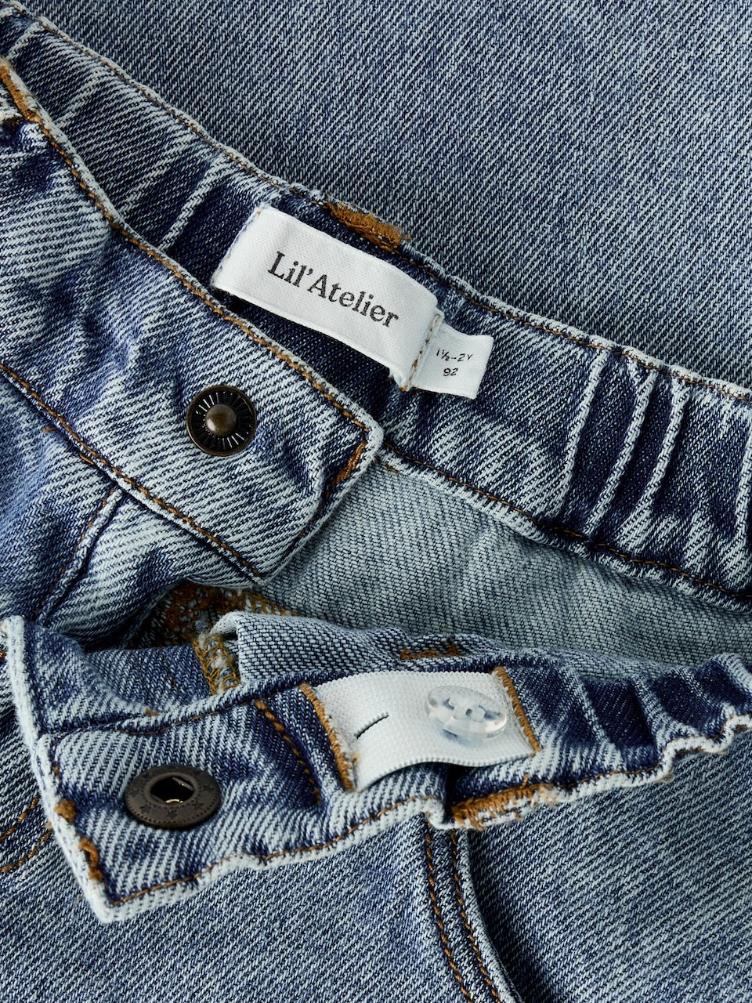 Lil’ Atelier Jeans Loose Carrot Fit – Medium Blue Denim - 3