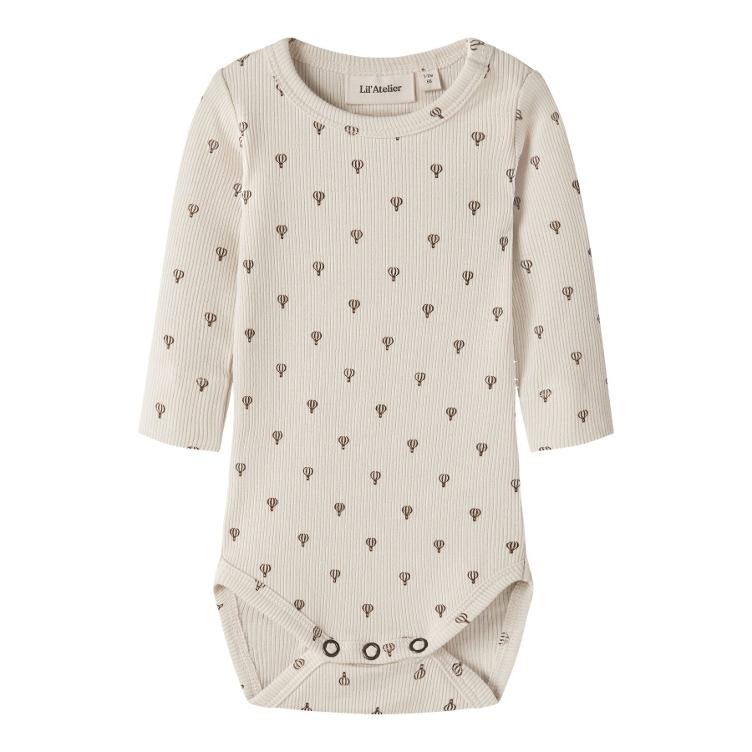 Lil’ Atelier BABY Langarm Body – Turtledove Air Balloon