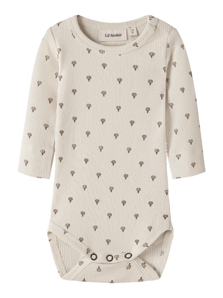 Lil’ Atelier BABY Langarm Body – Turtledove Air Balloon - 3