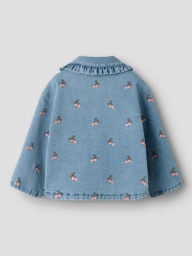 Mädchen Jeansjacke aus Bio-Baumwolle – mit Kirsch-Stickerei Lil’ Atelier - 2