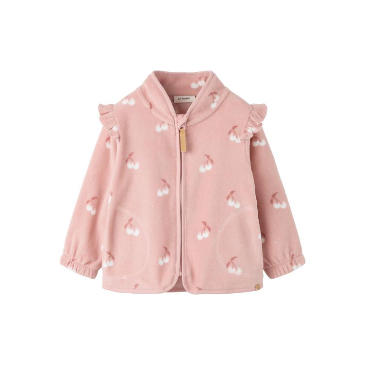 Fleece Jacke mit Allover-Print – High Neck Lil’ Atelier