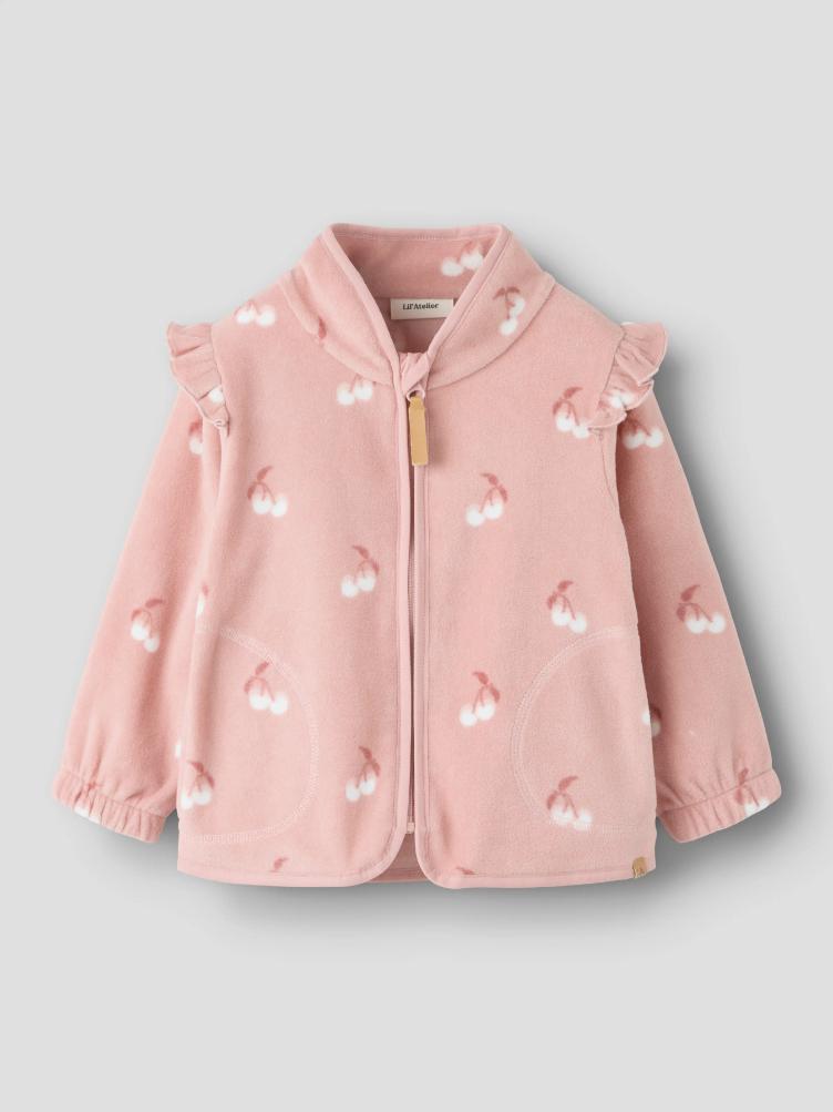 Fleece Jacke mit Allover-Print – High Neck Lil’ Atelier - 3