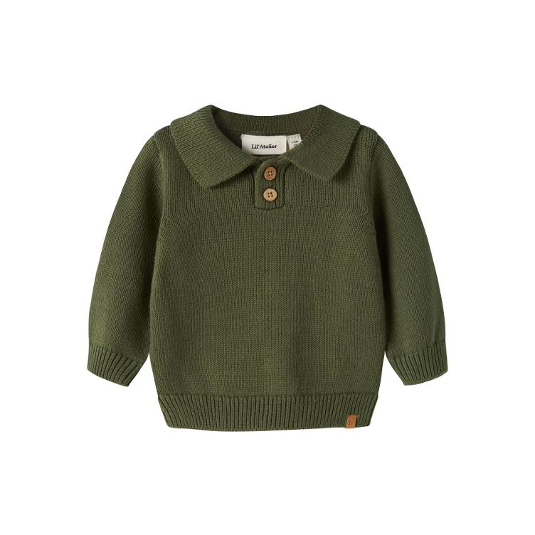 Lil’ Atelier BABY Strick Polo – Cypress