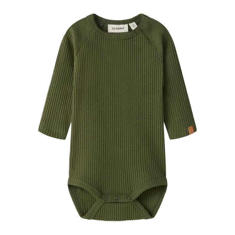 Lil’ Atelier BABY Langarm Body – Cypress ( Green)