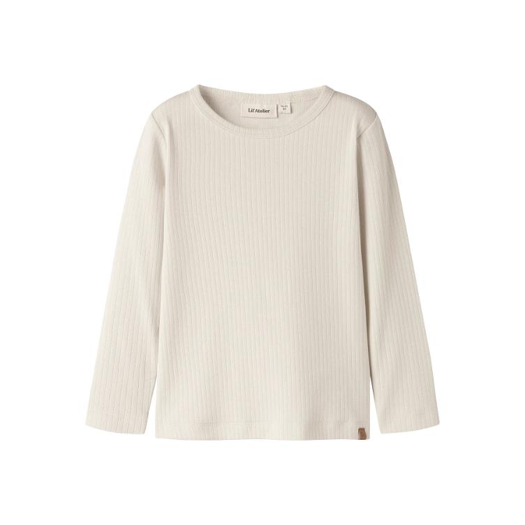 Lil’ Atelier MINI Langarm Top Slim Fit – Turtledove (White)