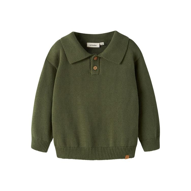 Lil’ Atelier MINI Strick Polo – Cypress