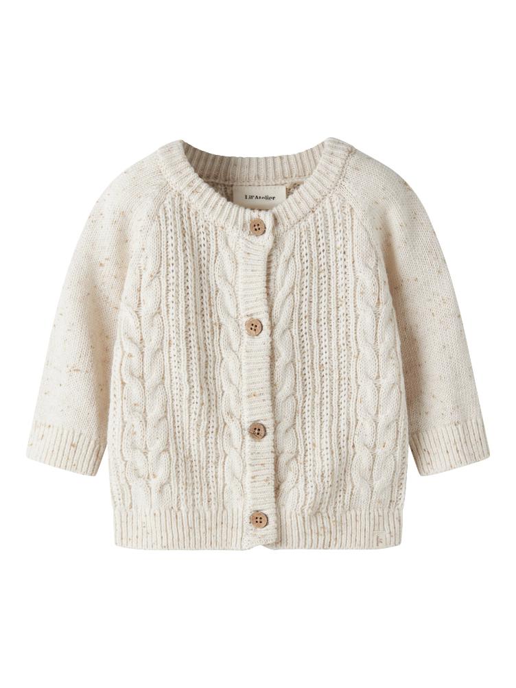 Lil’ Atelier BABY Strick Cardigan – Turtledove - 0