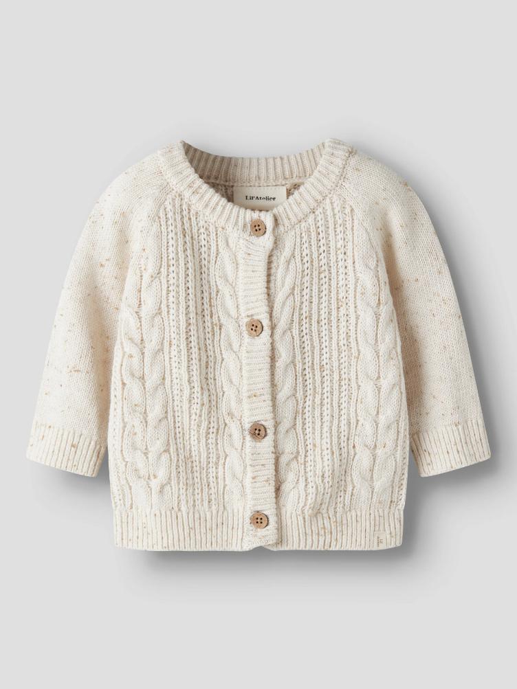 Lil’ Atelier BABY Strick Cardigan – Turtledove - 1